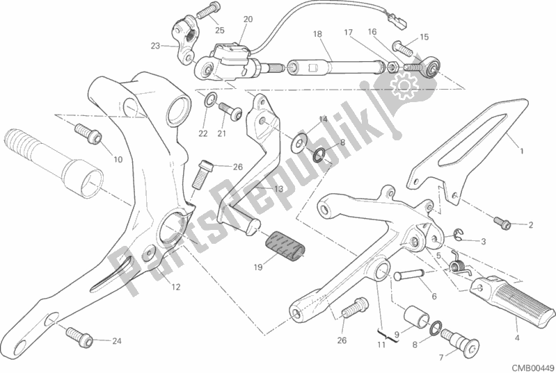 Todas las partes para Reposapiés, Izquierda de Ducati Superbike 1299 ABS 2017